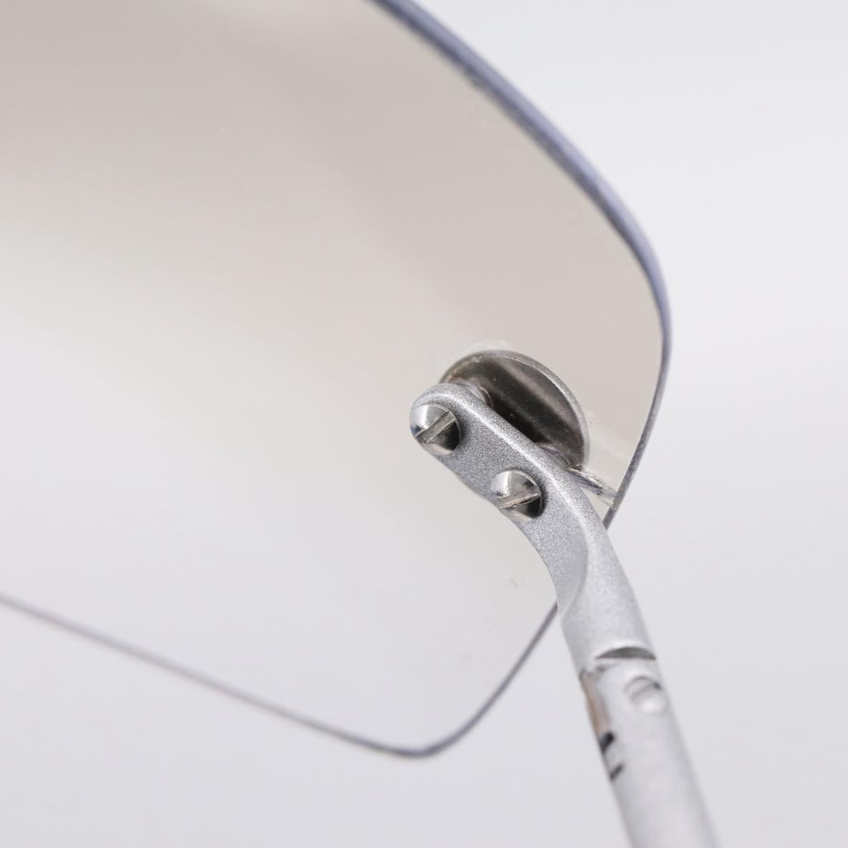 CHANEL Glasses metal Silver CC Auth 201529M