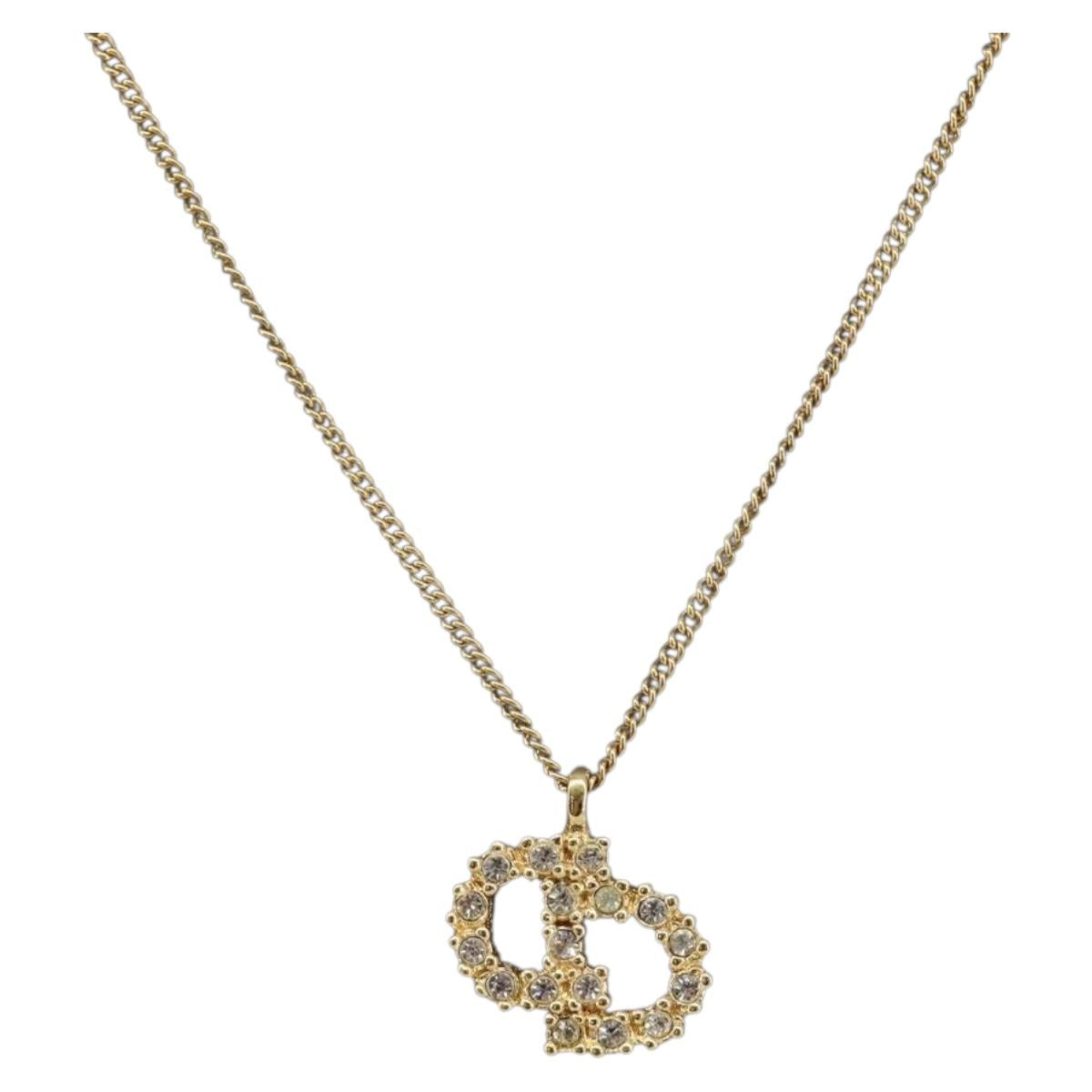 Christian Dior Necklace metal Gold Auth 201530M