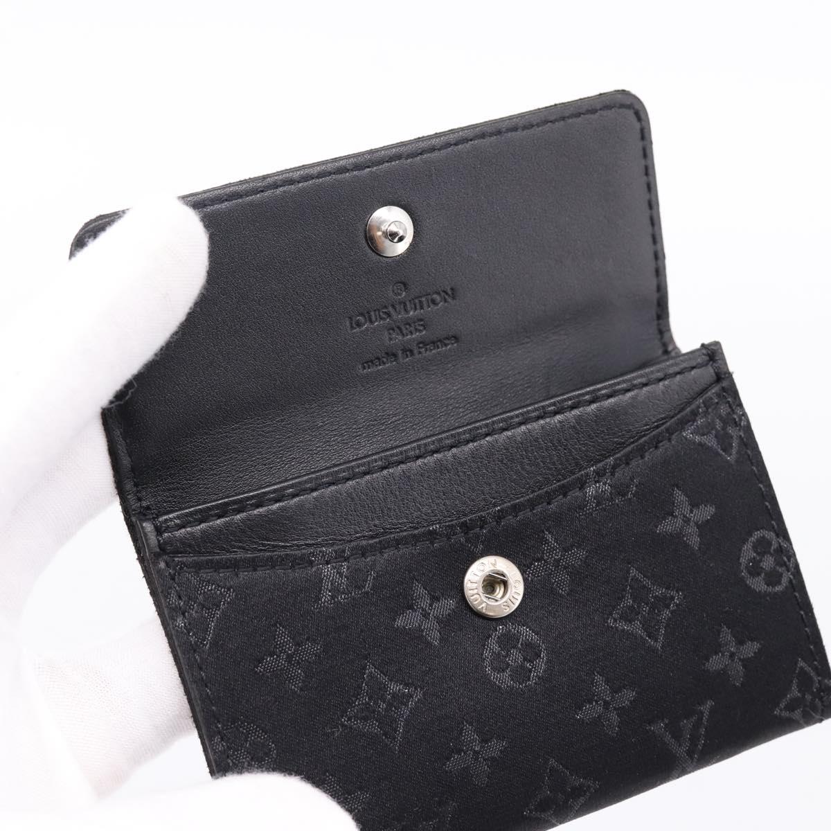 LOUIS VUITTON Monogram Satin Porte MonnaieSatin Card Case M92137 LV Auth 201535M