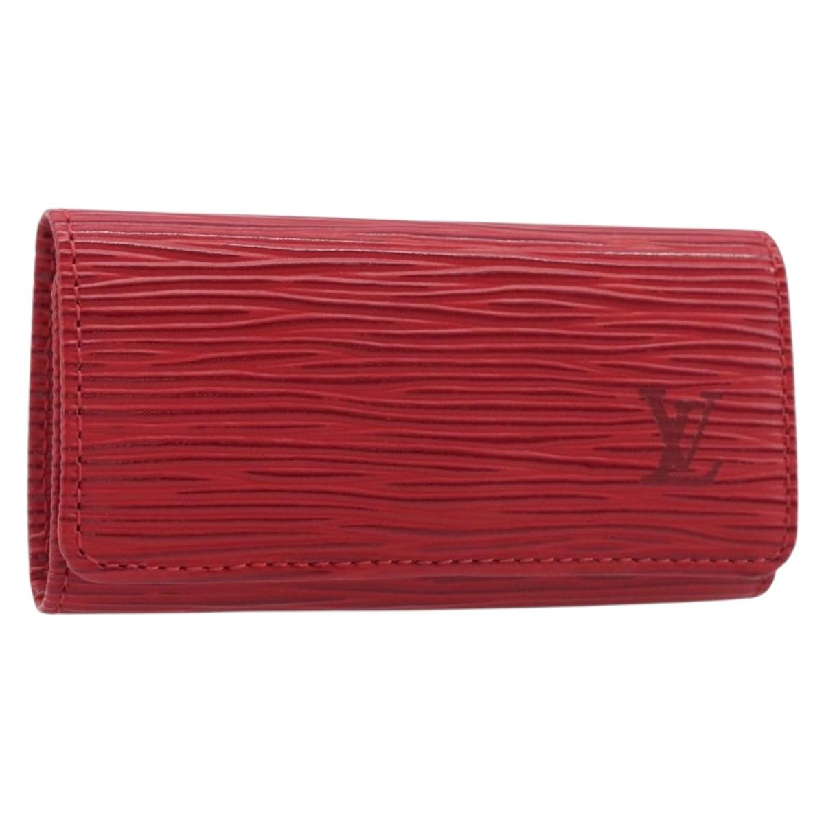 LOUIS VUITTON Epi Multicles 4 Key Case Red M63827 LV Auth 201545V