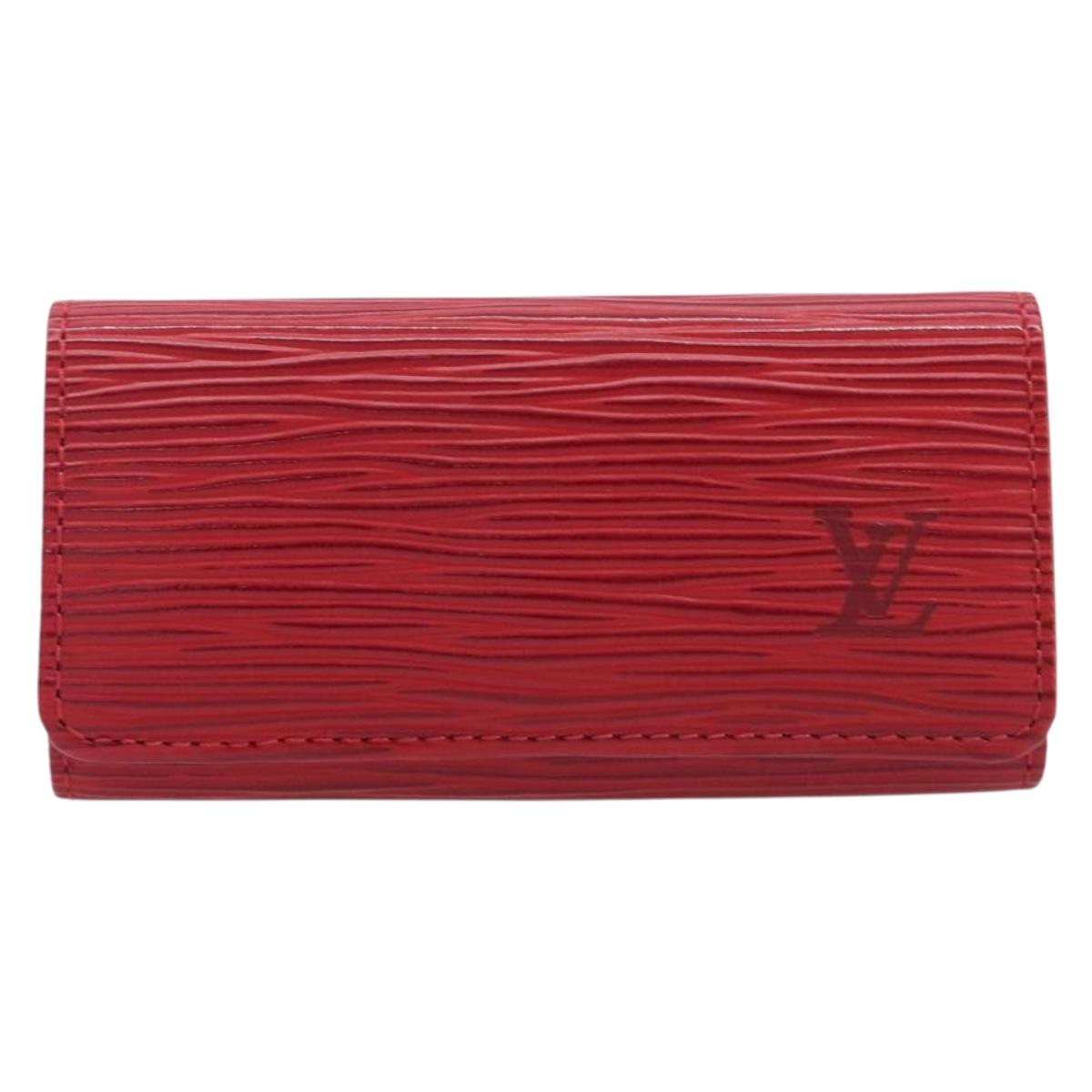 LOUIS VUITTON Epi Multicles 4 Key Case Red M63827 LV Auth 201545V