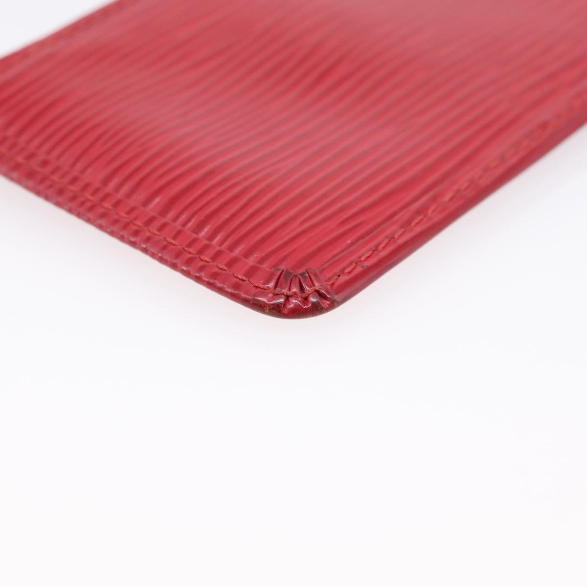 LOUIS VUITTON Epi Pochette Cles Coin Purse Red M63807 LV Auth 201546