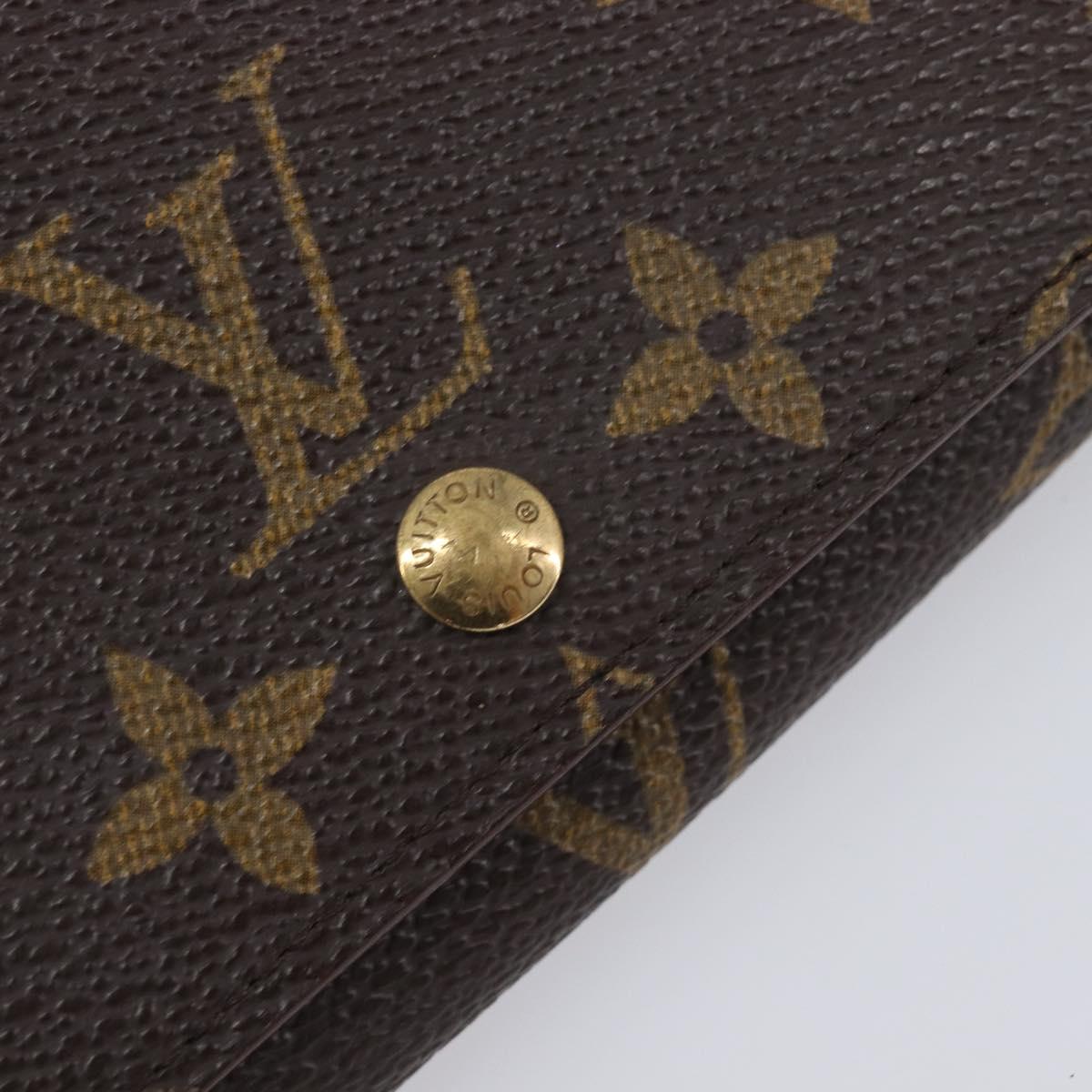 LOUIS VUITTON Porte Monnaie Billets Tresor Wallet M61730 LV Auth 201548A
