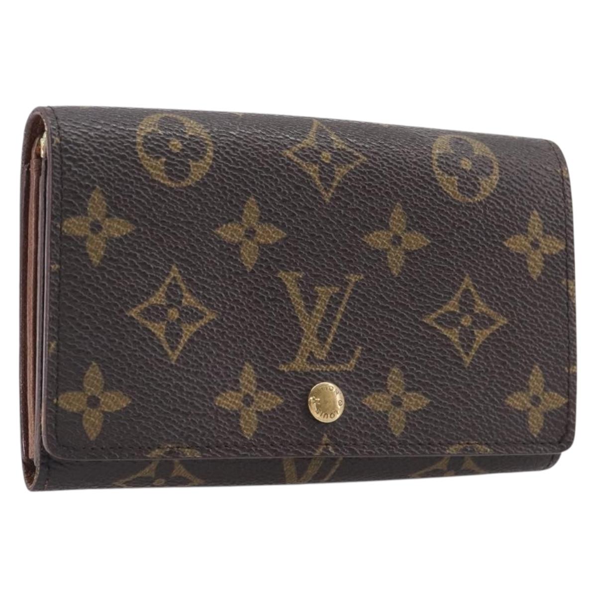 LOUIS VUITTON Porte Monnaie Billets Tresor Wallet M61730 LV Auth 201548A