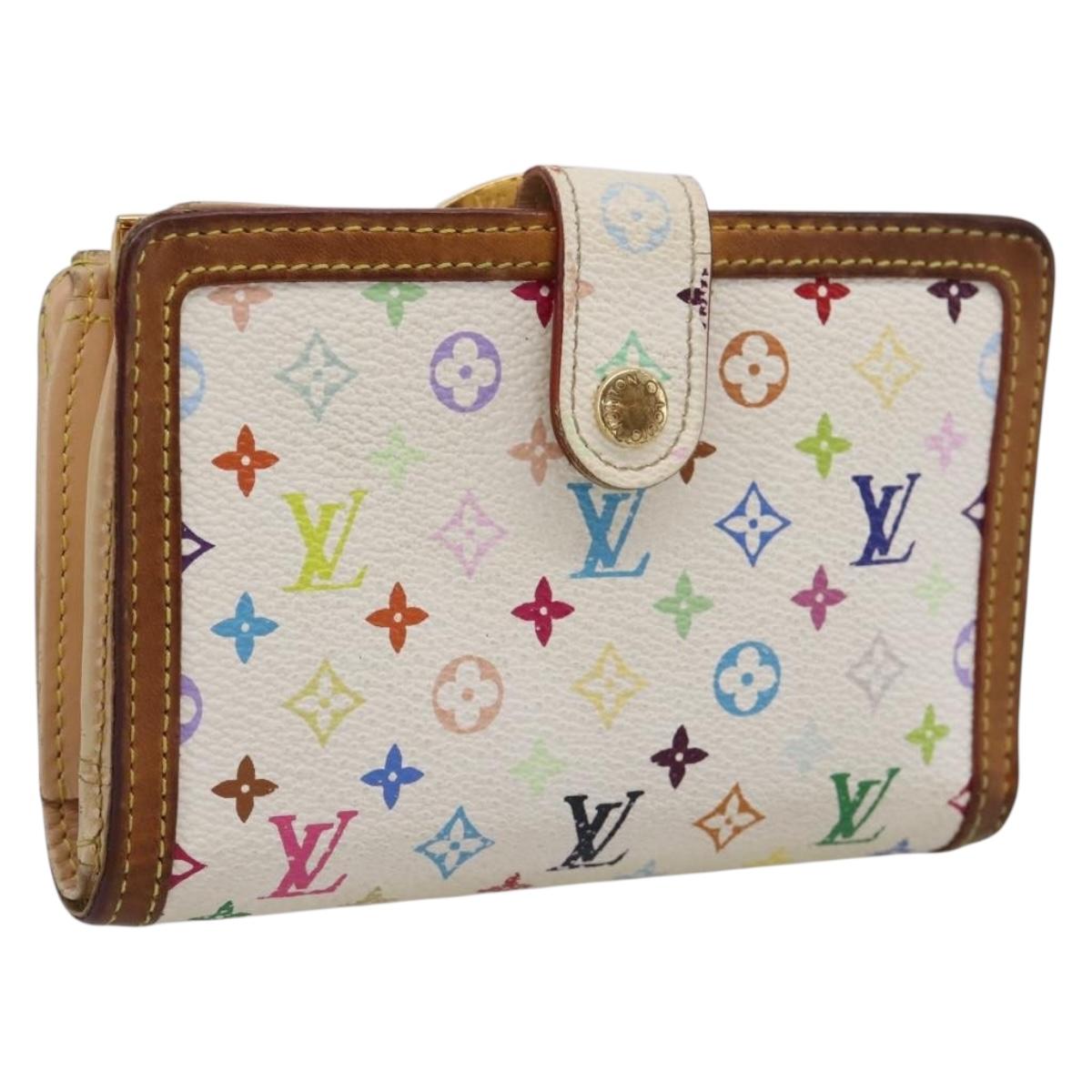 LOUIS VUITTON Porte Monnaie Viennois Wallet White M92987 LV Auth 201555