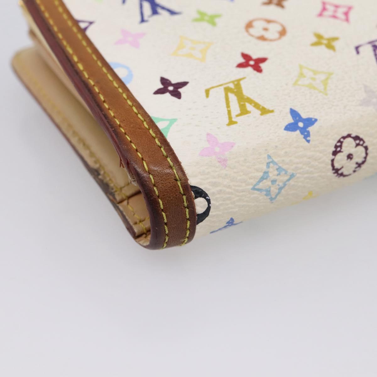 LOUIS VUITTON Porte Monnaie Viennois Wallet White M92987 LV Auth 201555