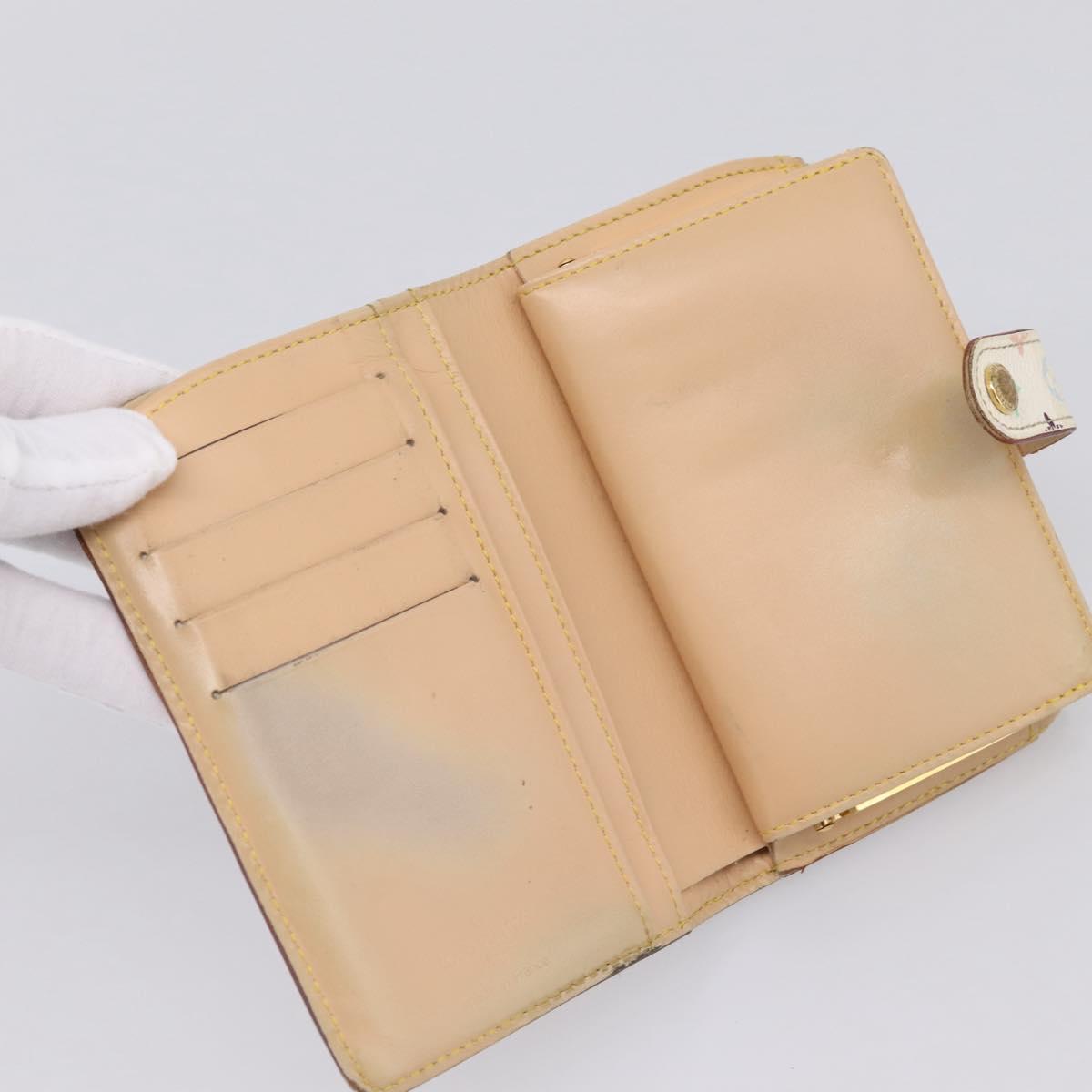 LOUIS VUITTON Porte Monnaie Viennois Wallet White M92987 LV Auth 201555