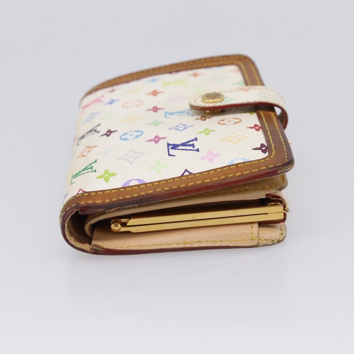 LOUIS VUITTON Porte Monnaie Viennois Wallet White M92987 LV Auth 201555