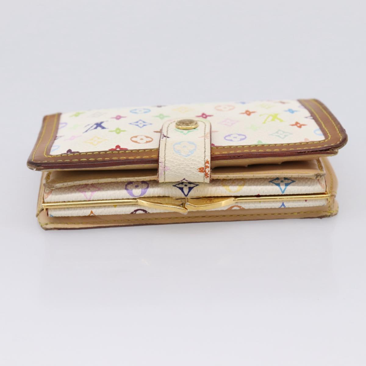 LOUIS VUITTON Porte Monnaie Viennois Wallet White M92987 LV Auth 201555