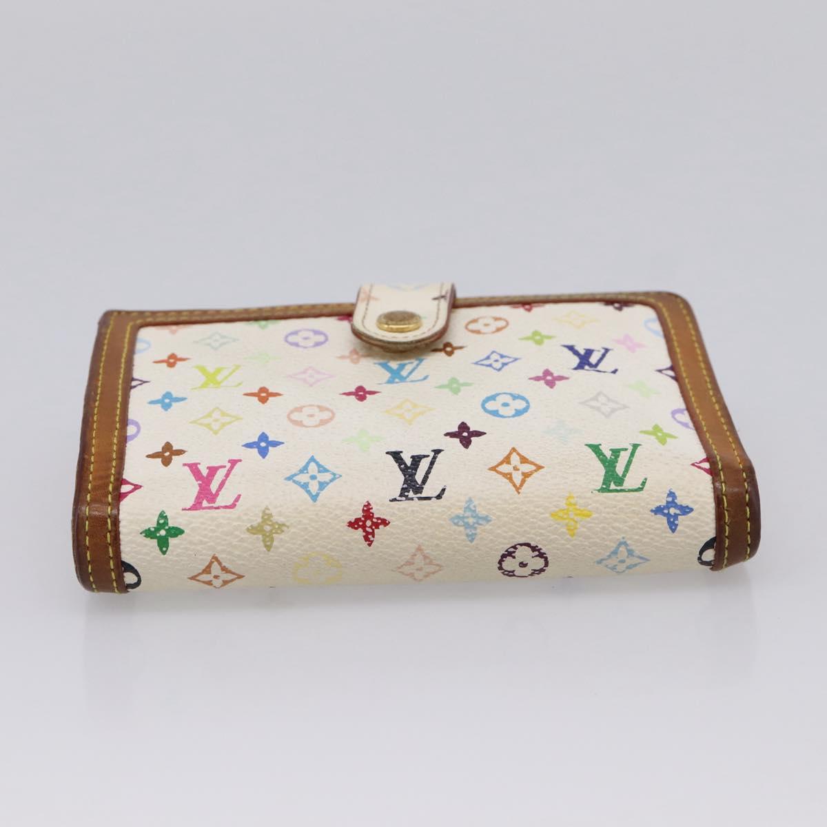 LOUIS VUITTON Porte Monnaie Viennois Wallet White M92987 LV Auth 201555