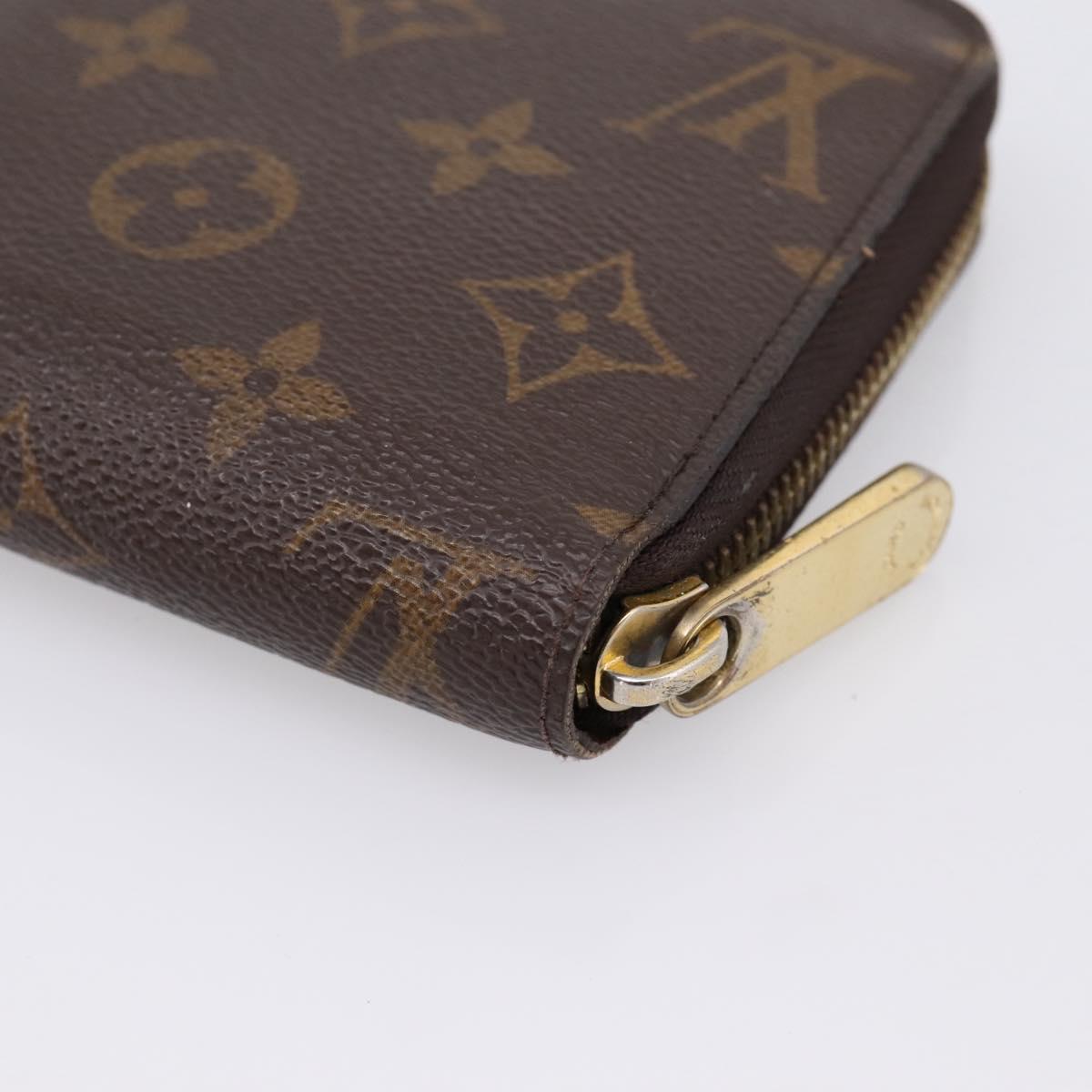 LOUIS VUITTON Monogram Zippy Wallet Long Wallet M60017 LV Auth 201556A