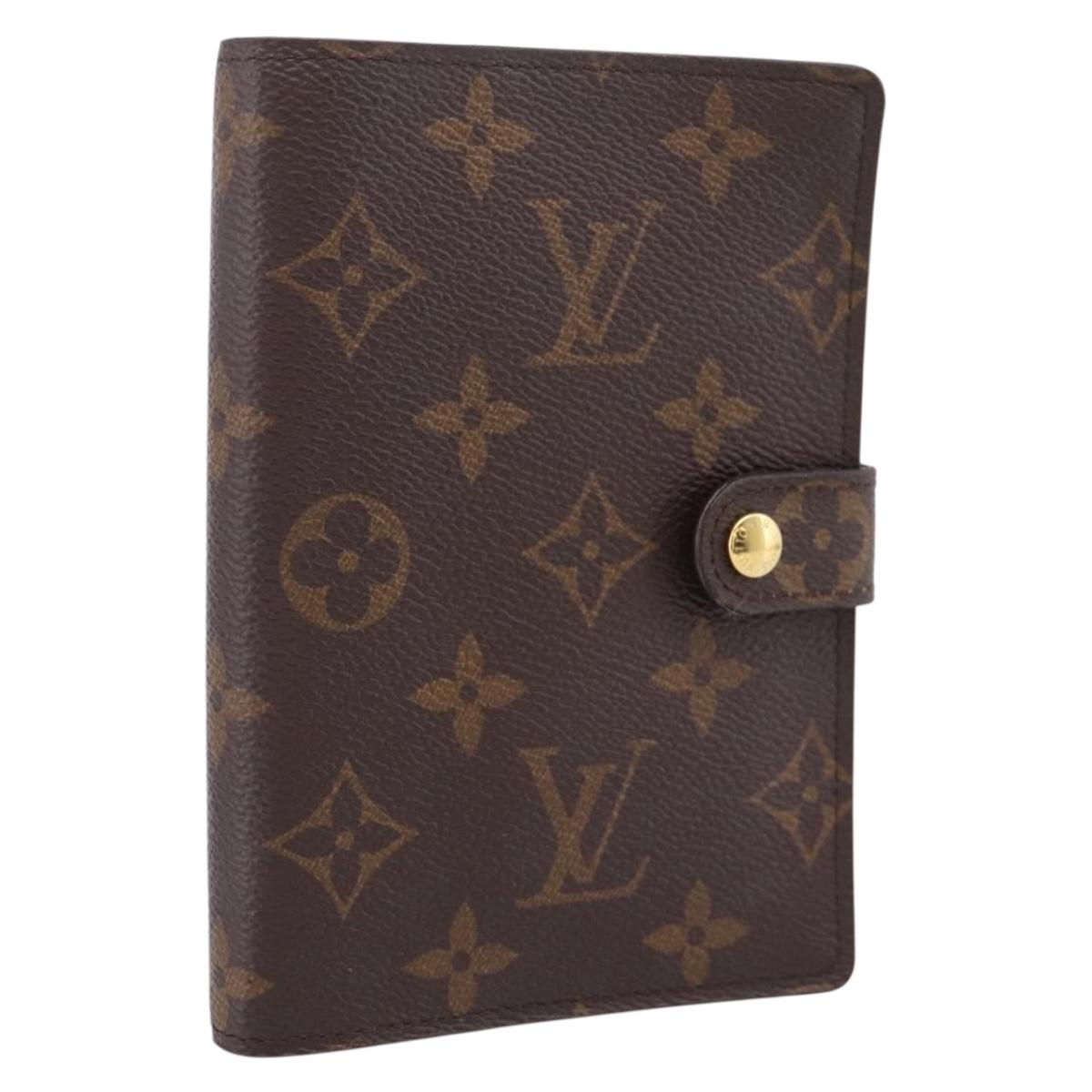LOUIS VUITTON Monogram Agenda PM Day Planner Cover R20005 LV Auth 201557