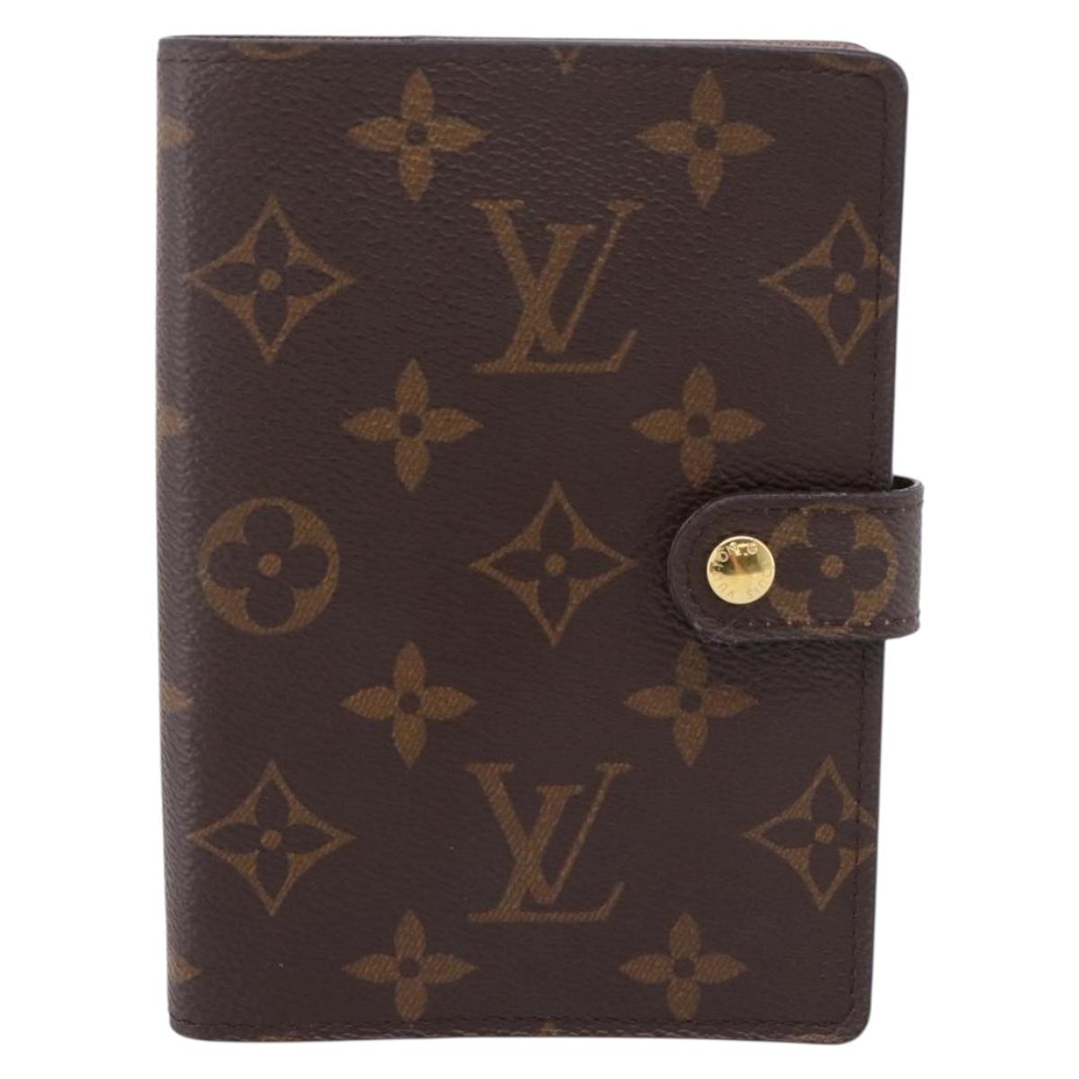 LOUIS VUITTON Monogram Agenda PM Day Planner Cover R20005 LV Auth 201557