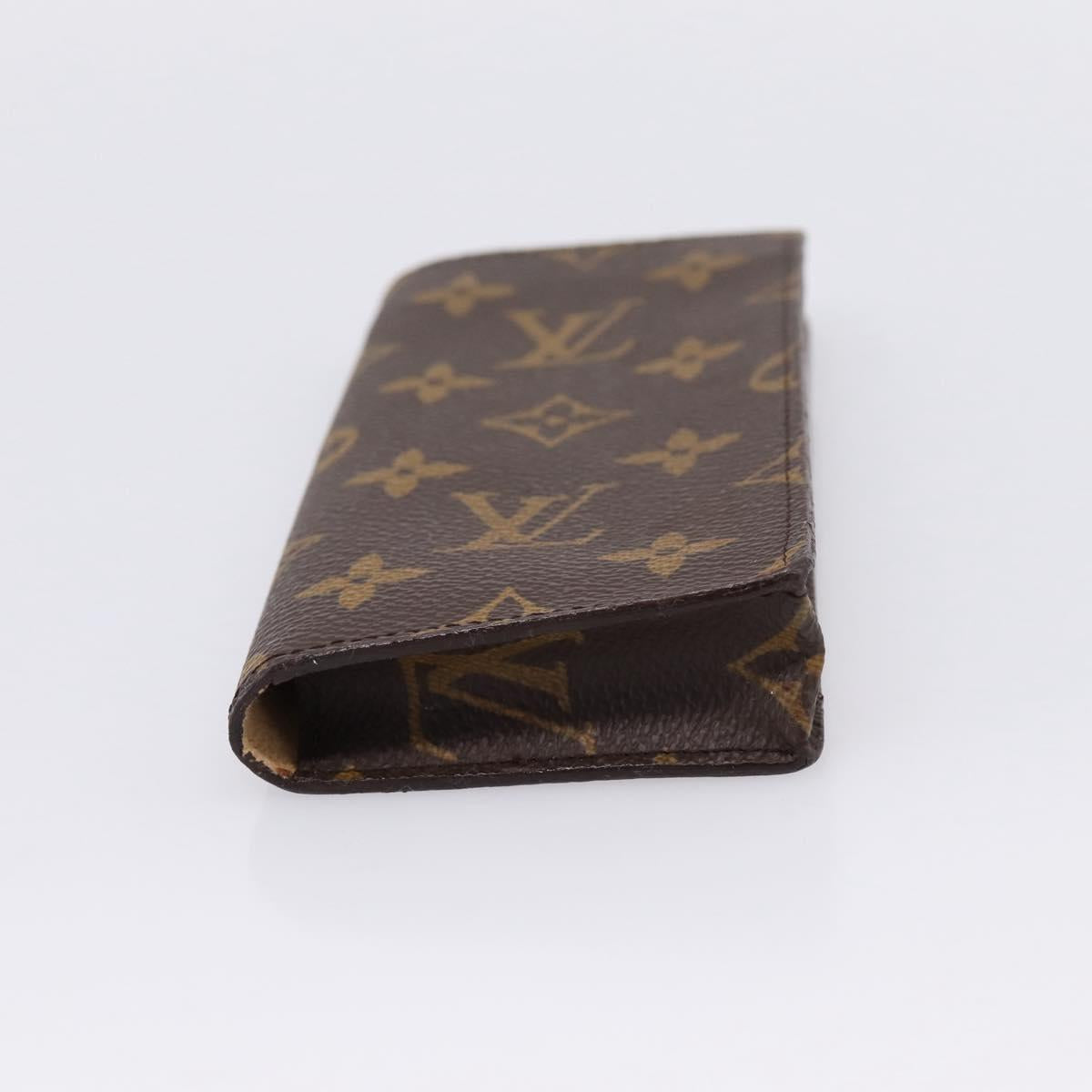 LOUIS VUITTON Monogram Etui Lunette Simple Glasses Case LV Auth 201559