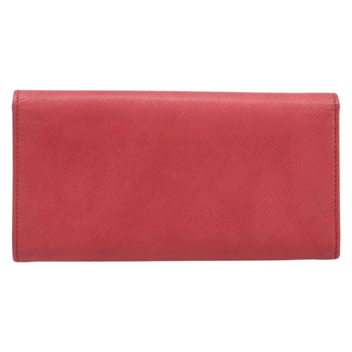 Salvatore Ferragamo Gancini Long Wallet Leather Pink Silver Auth 201562A