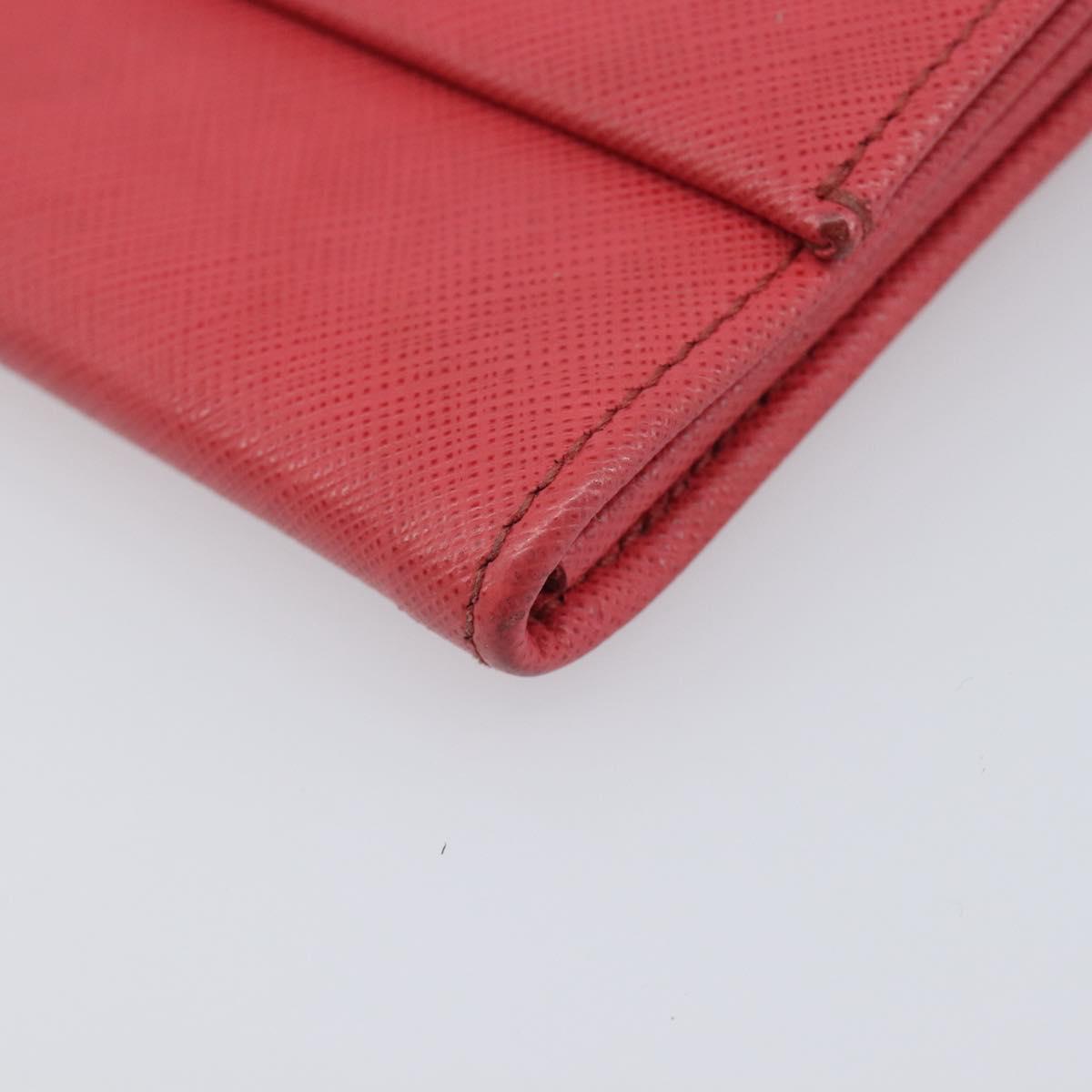 Salvatore Ferragamo Gancini Long Wallet Leather Pink Silver Auth 201562A