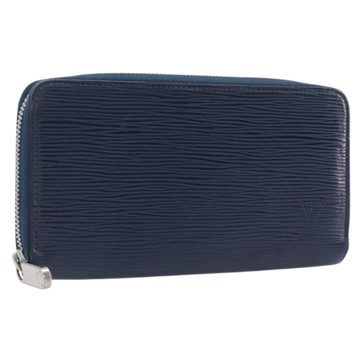 LOUIS VUITTON Epi Zippy Wallet Long Wallet Blue M61873 LV Auth 201566A