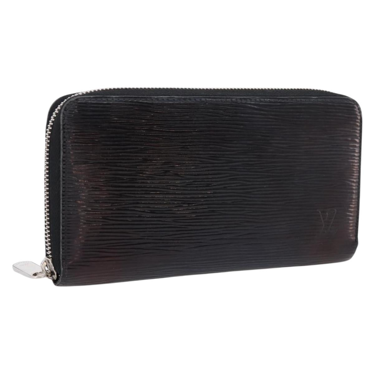 LOUIS VUITTON Epi Zippy Wallet Long Wallet Black M64838 LV Auth 201568A