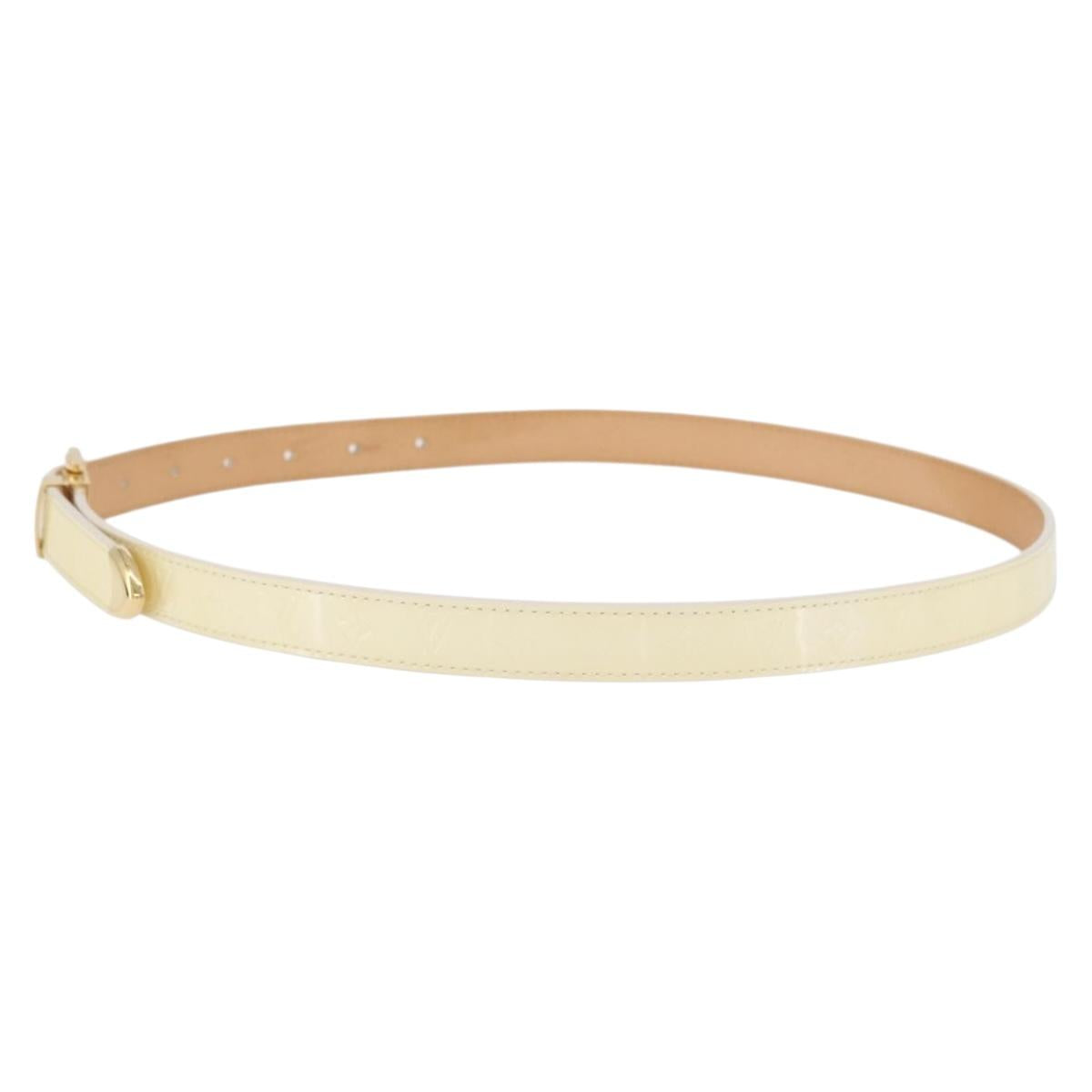 LOUIS VUITTON Monogram Vernis Belt 38.2"" 80/32 Perle RI1016 LV Auth 201570V