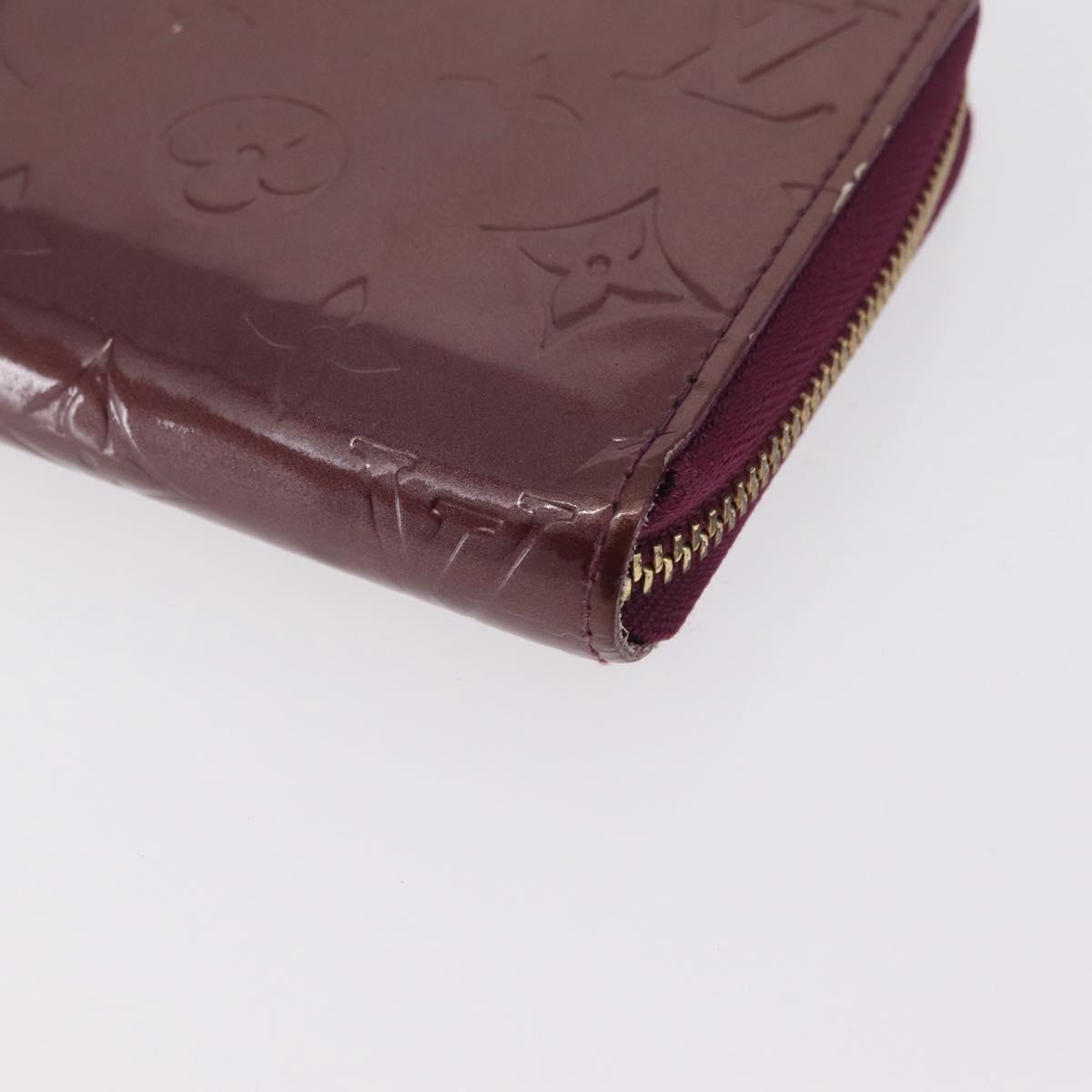 LOUIS VUITTON Monogram Vernis Zippy Wallet Wallet Viole M93575 LV Auth 201571A