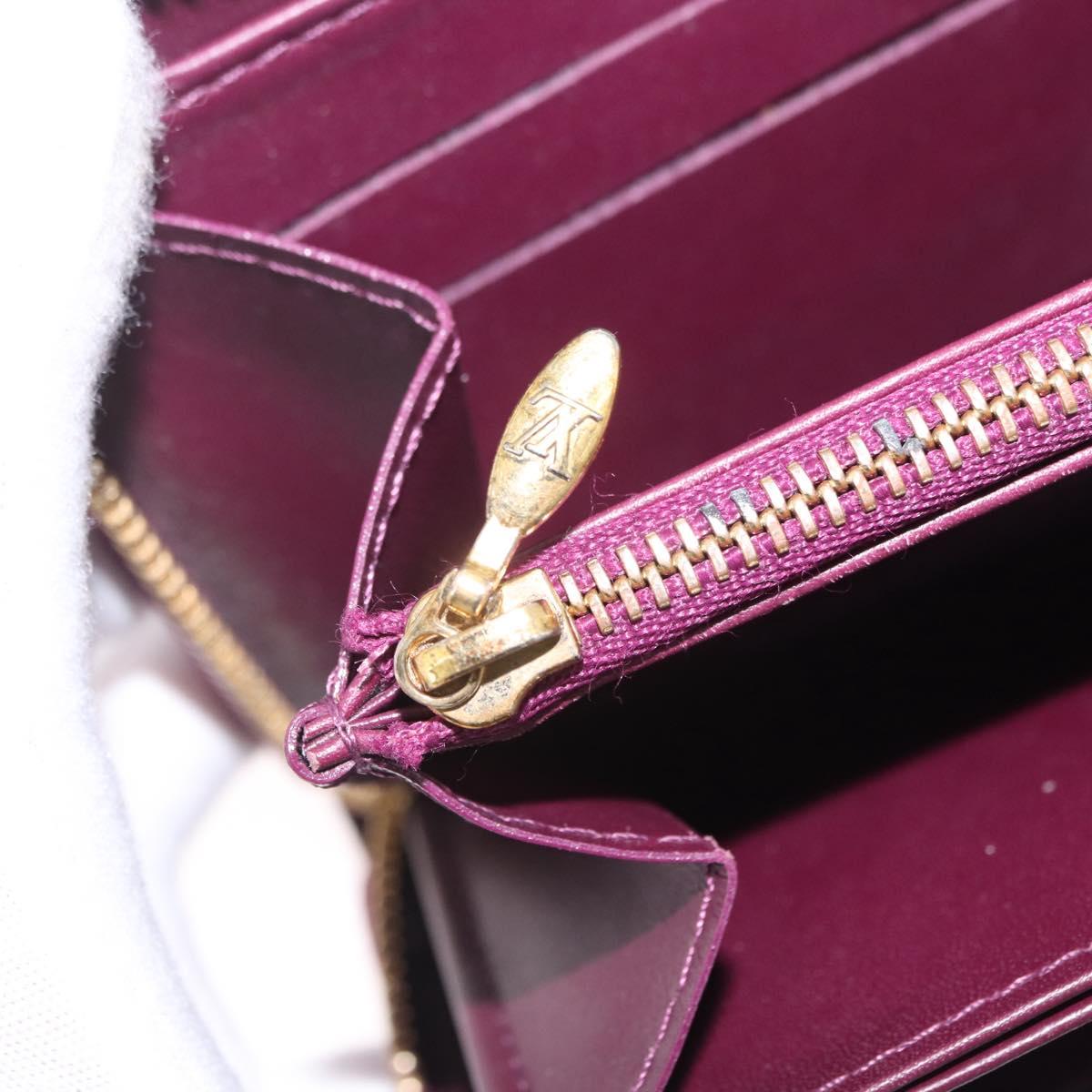 LOUIS VUITTON Monogram Vernis Zippy Wallet Wallet Viole M93575 LV Auth 201571A