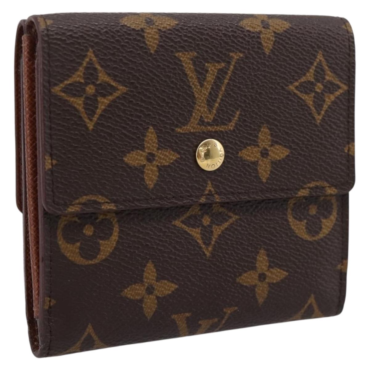 LOUIS VUITTON Monogram Portefeuille Elise Trifold Wallet M61654 LV Auth 201578A