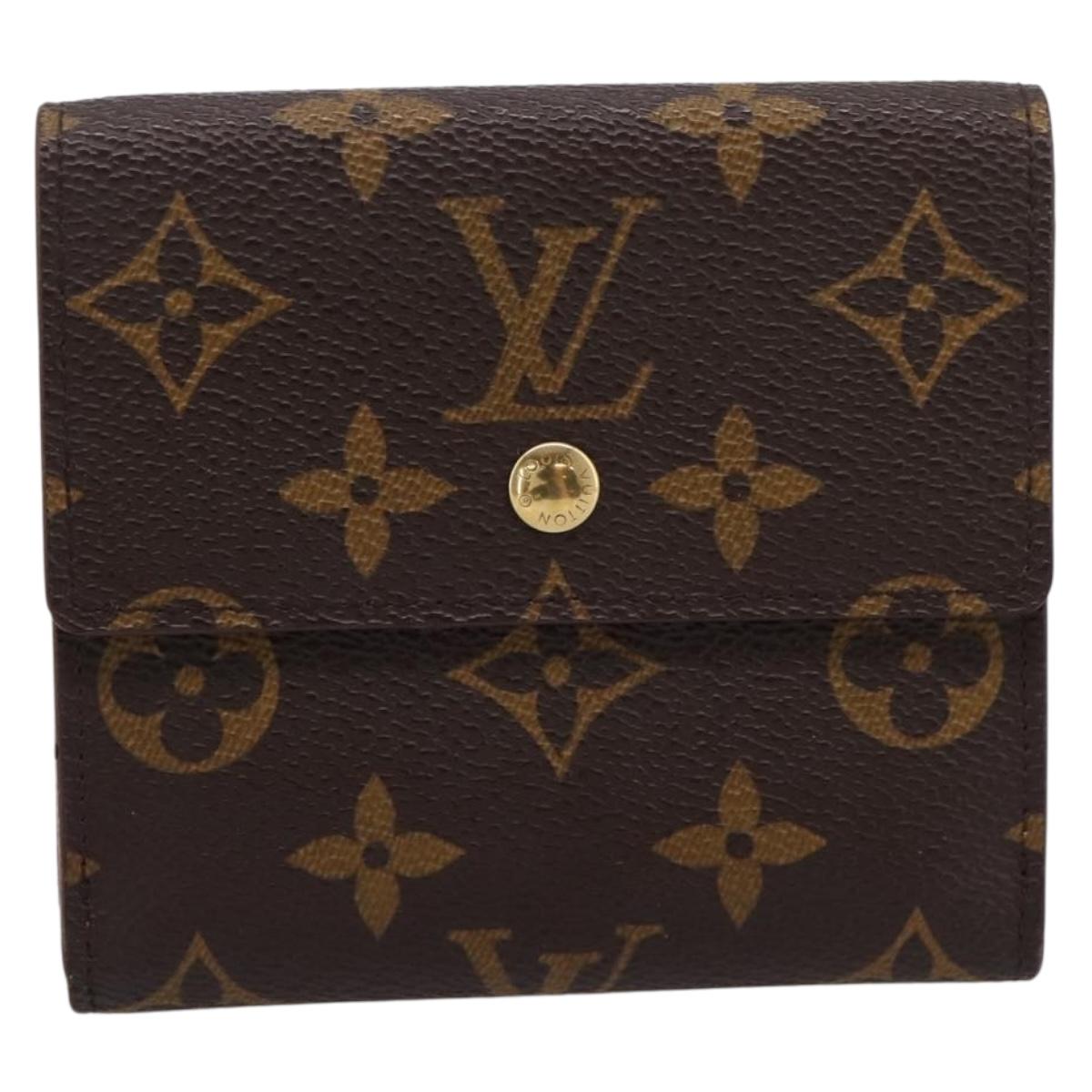 LOUIS VUITTON Monogram Portefeuille Elise Trifold Wallet M61654 LV Auth 201578A