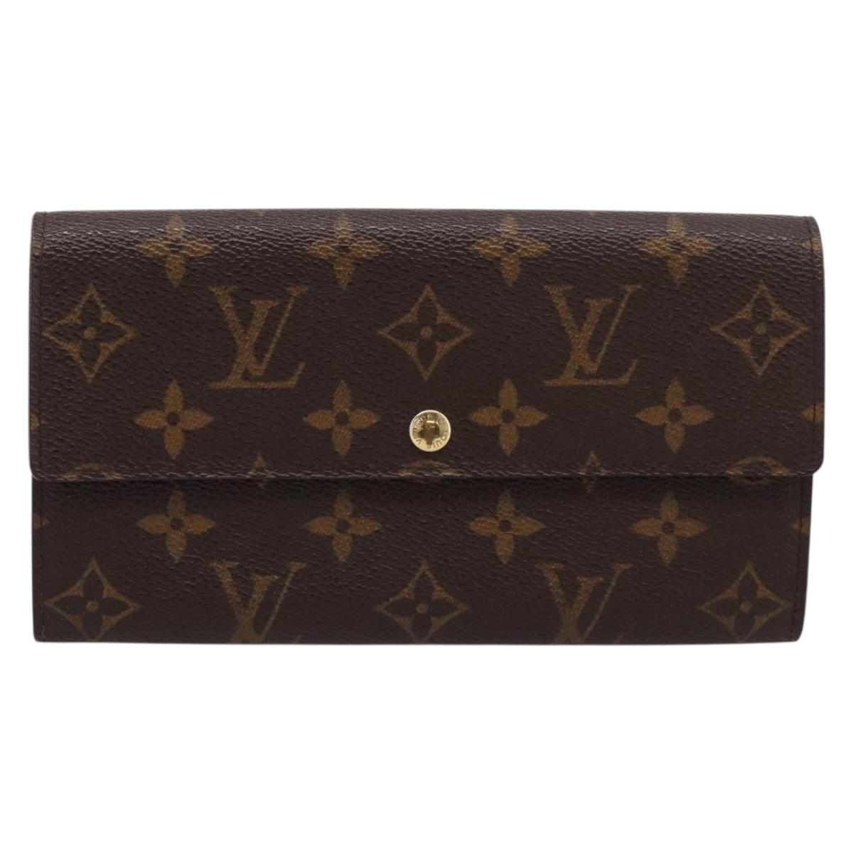 LOUIS VUITTON PochettePorte MonnaieCredit Long Wallet M61726 LV Auth 201581A