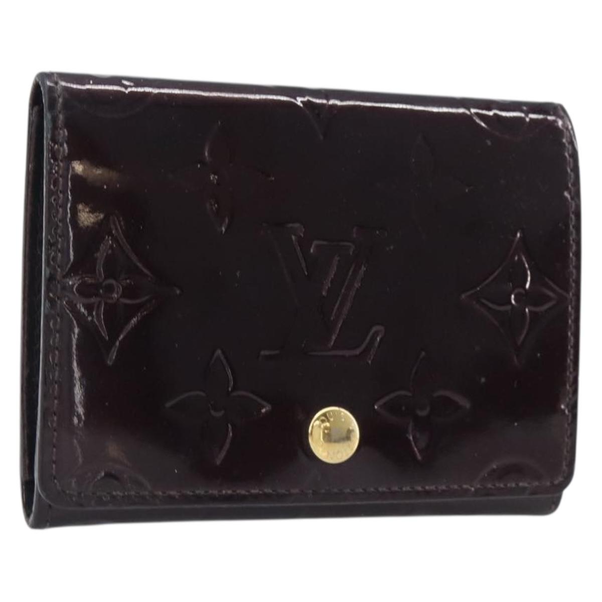 LOUIS VUITTON Vernis Anvelop Cult De Vuitto Case Amarante M91409 LV Auth 201583