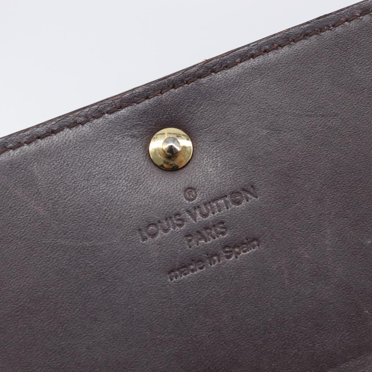 LOUIS VUITTON Vernis Anvelop Cult De Vuitto Case Amarante M91409 LV Auth 201583