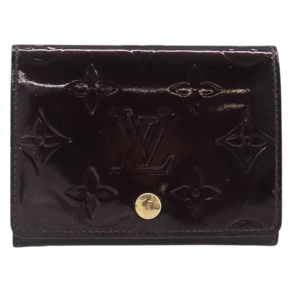 LOUIS VUITTON Vernis Anvelop Cult De Vuitto Case Amarante M91409 LV Auth 201583