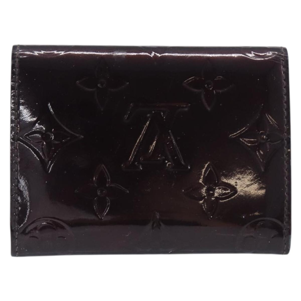 LOUIS VUITTON Vernis Anvelop Cult De Vuitto Case Amarante M91409 LV Auth 201583