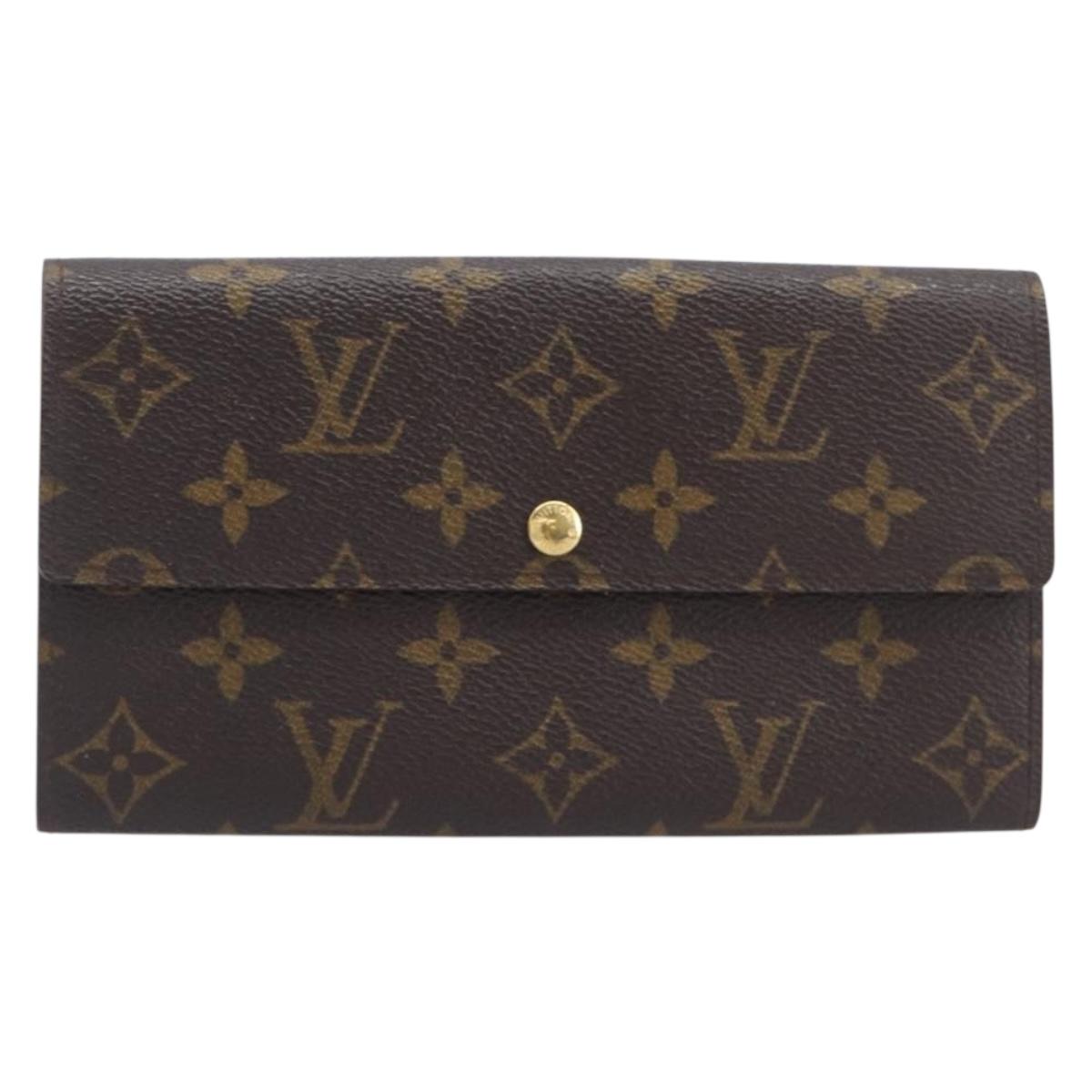 LOUIS VUITTON PochettePorte MonnaieCredit Long Wallet M61726 LV Auth 201584A