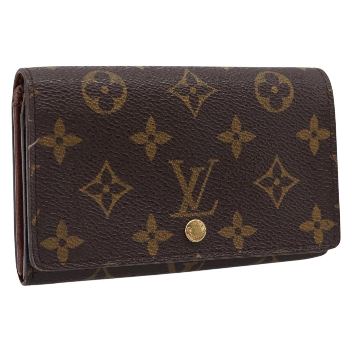 LOUIS VUITTON Porte Monnaie Billets Tresor Wallet M61730 LV Auth 201585V