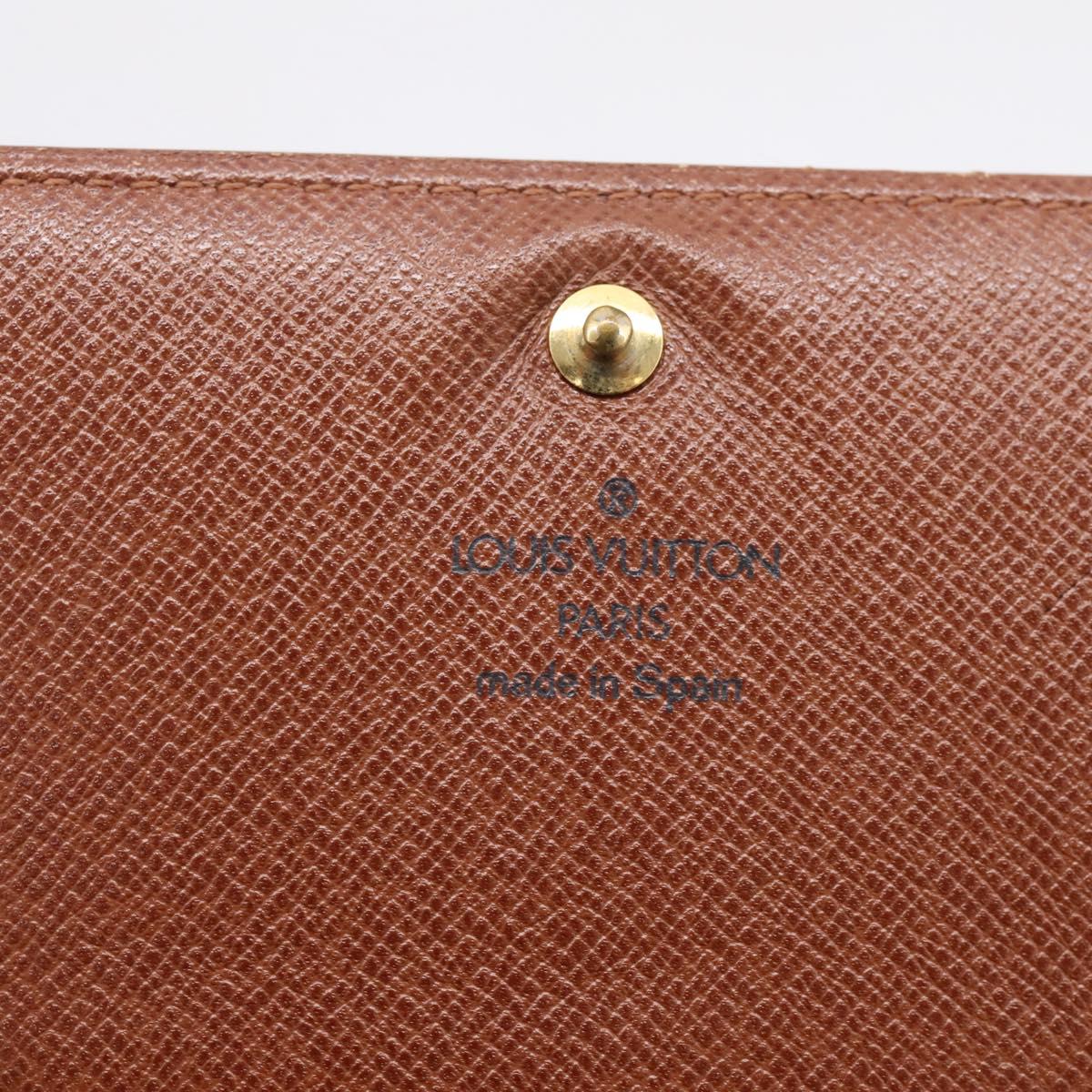 LOUIS VUITTON Porte Monnaie Billets Tresor Wallet M61730 LV Auth 201585V