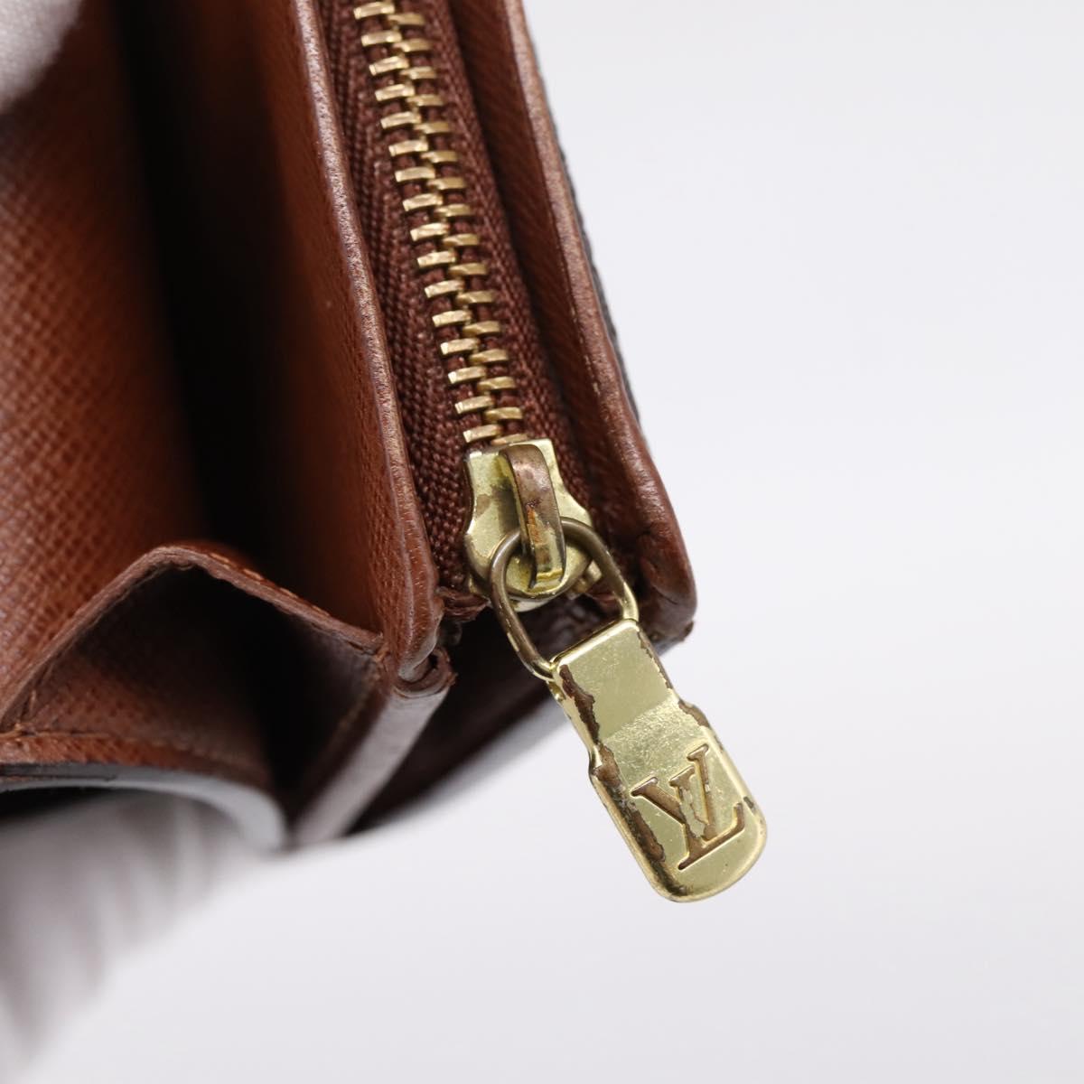LOUIS VUITTON Porte Monnaie Billets Tresor Wallet M61730 LV Auth 201585V
