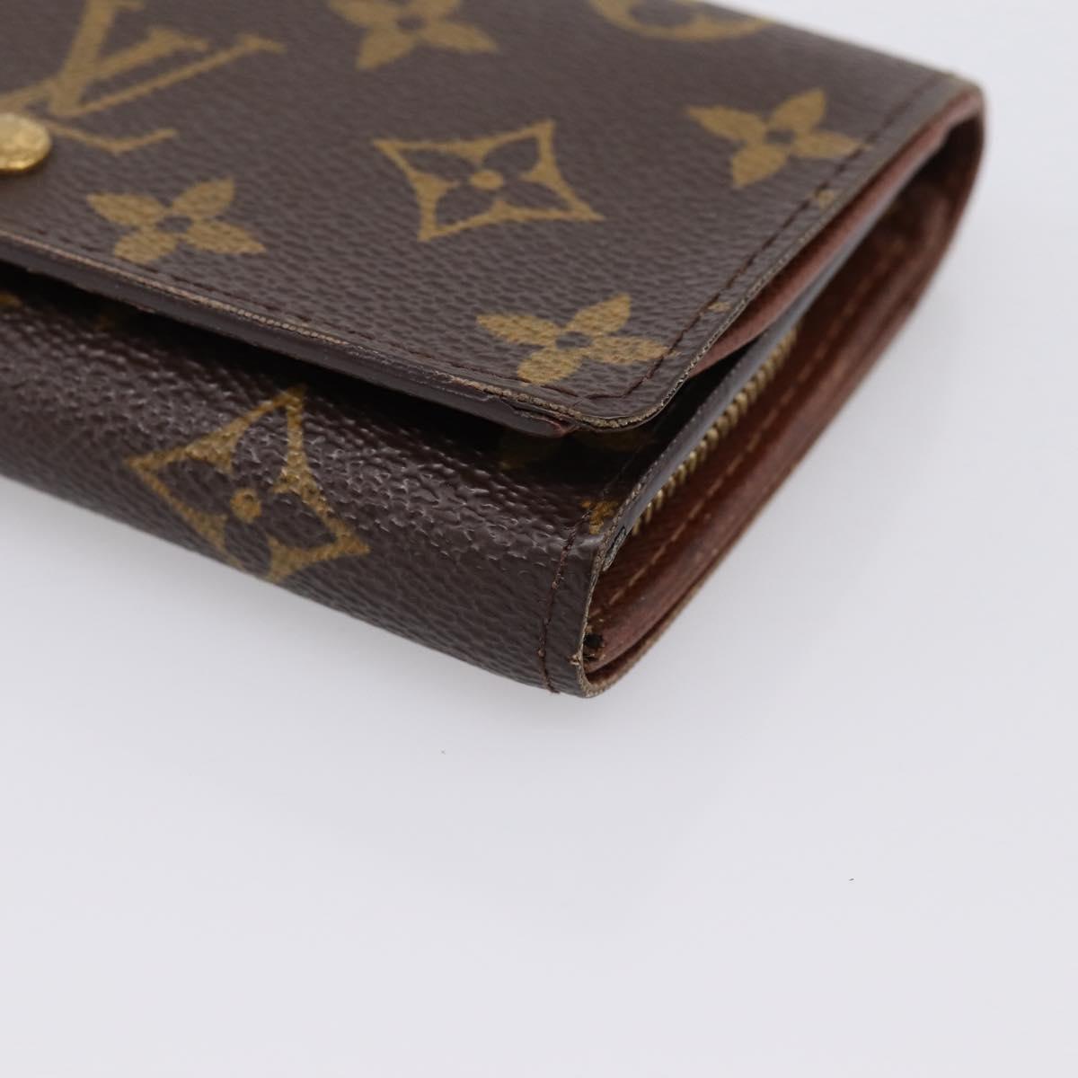 LOUIS VUITTON Porte Monnaie Billets Tresor Wallet M61730 LV Auth 201585V