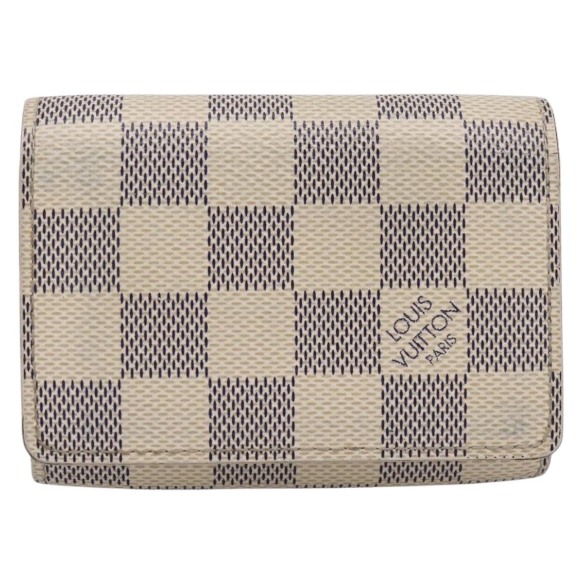 LOUIS VUITTON Damier Azur Anvelop Cult De Vuitto Card Case N61746 LV Auth 201587