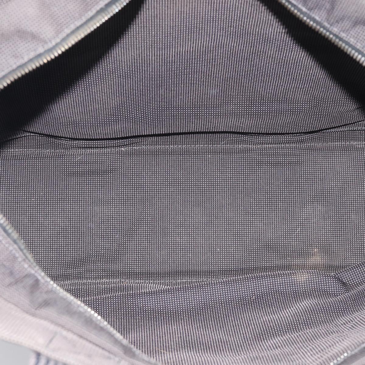HERMES Her Line Tote MM Tote Bag Canvas Gray Silver Auth 201703