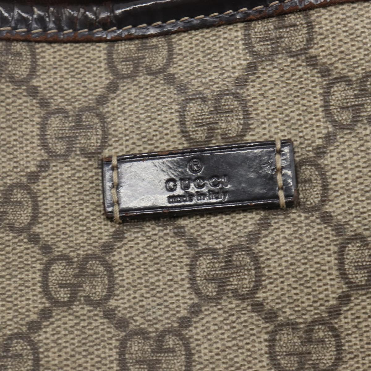 GUCCI GG Supreme Tote Bag PVC Beige Gold 197953 Auth 201705