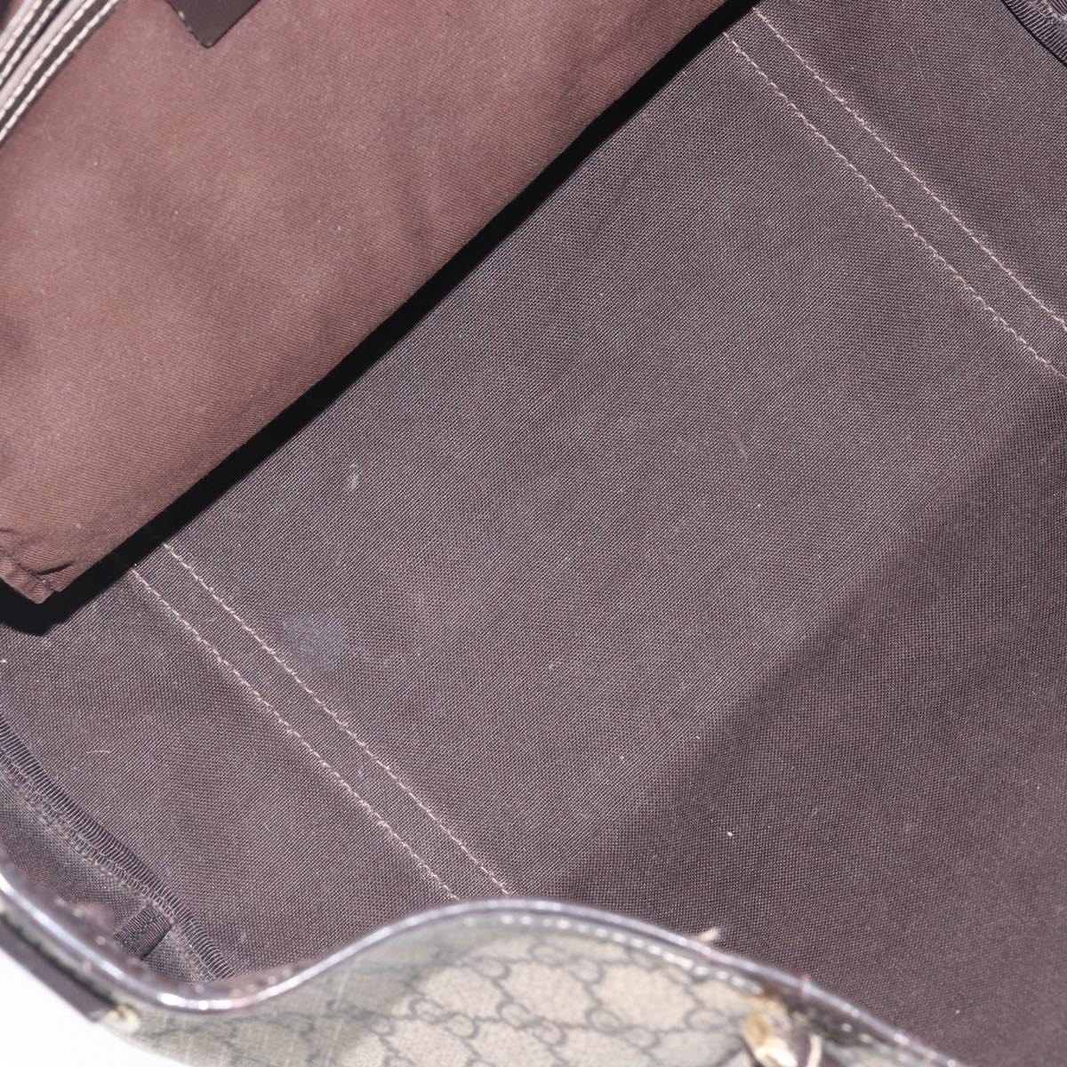 GUCCI GG Supreme Tote Bag PVC Beige Gold 197953 Auth 201705