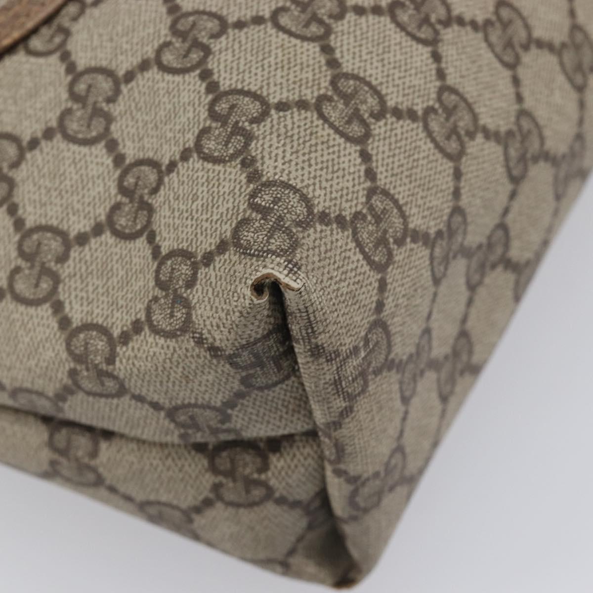 GUCCI GG Supreme Web Sherry Line Tote Bag PVC Beige 39 02 003 Auth 201706