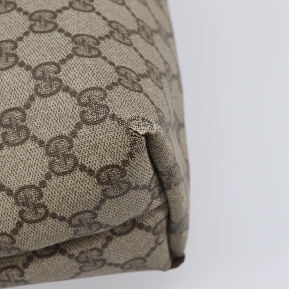 GUCCI GG Supreme Web Sherry Line Tote Bag PVC Beige 39 02 003 Auth 201706
