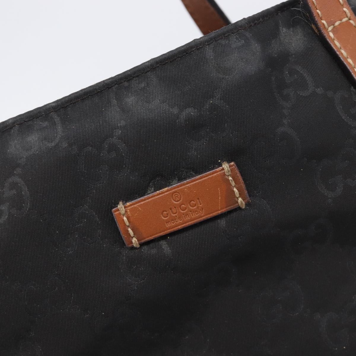 GUCCI GG Canvas Tote Bag Nylon Black 282439 Auth 201707