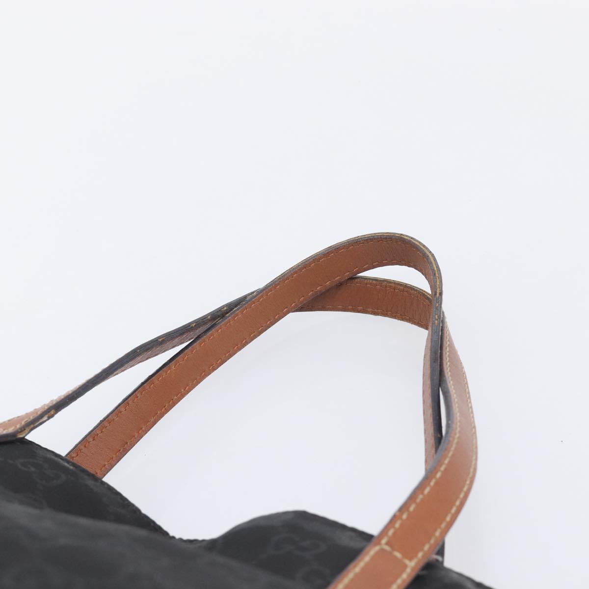 GUCCI GG Canvas Tote Bag Nylon Black 282439 Auth 201707