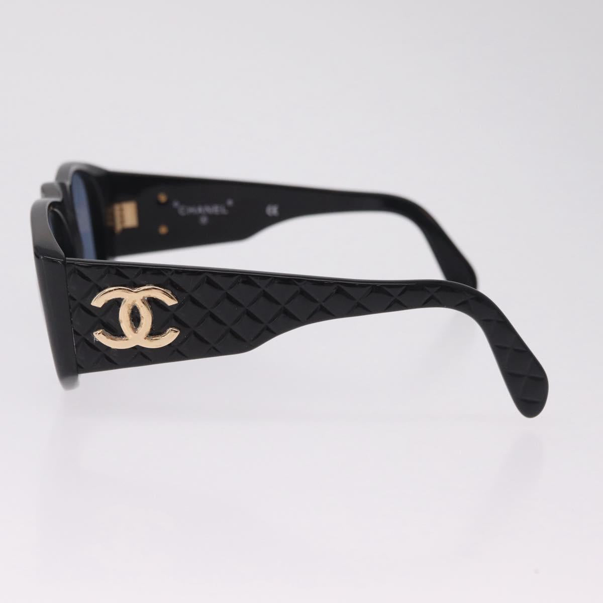 CHANEL Sunglasses metal Black CC Auth 201729M