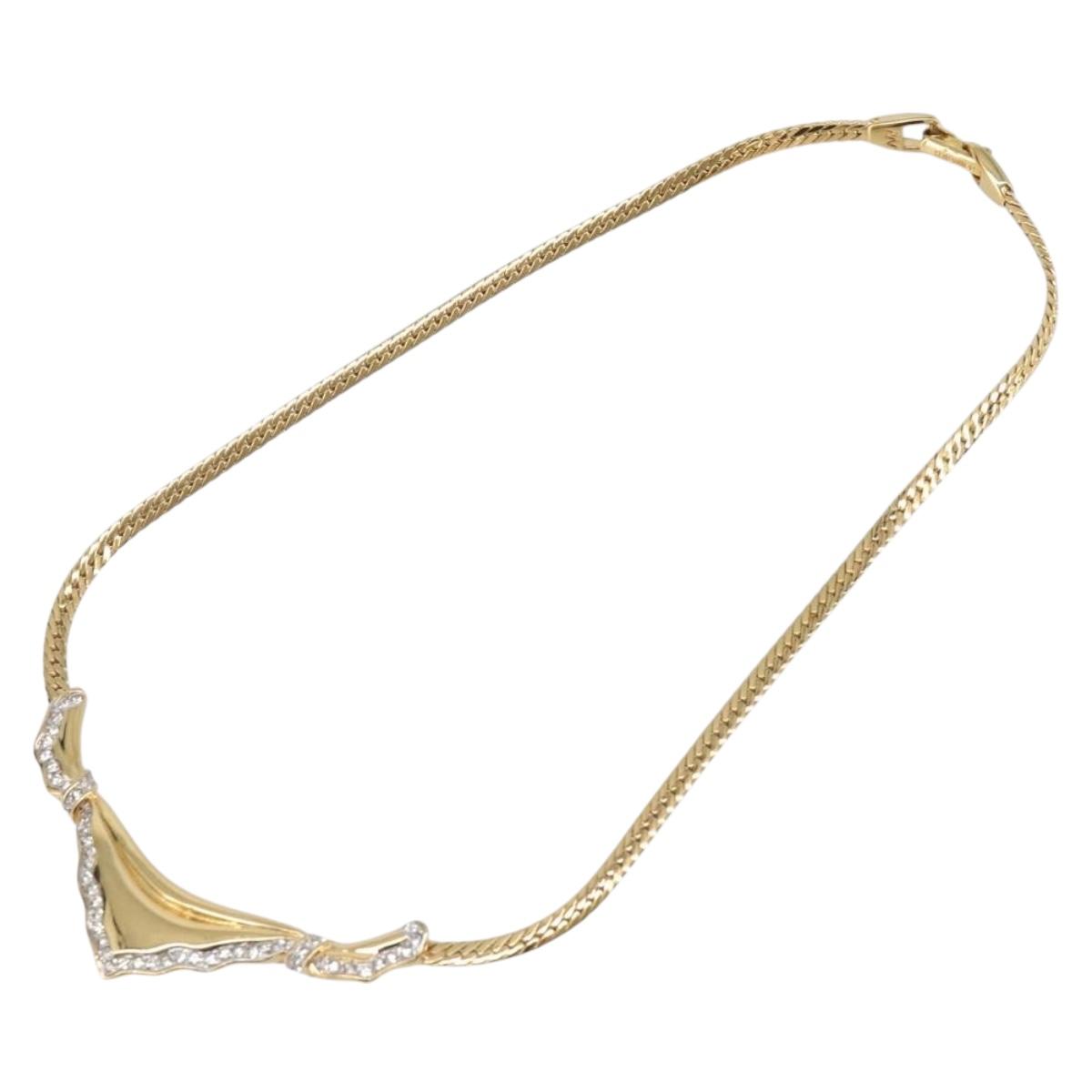 Nina Ricci Necklace metal Gold Auth 201733M