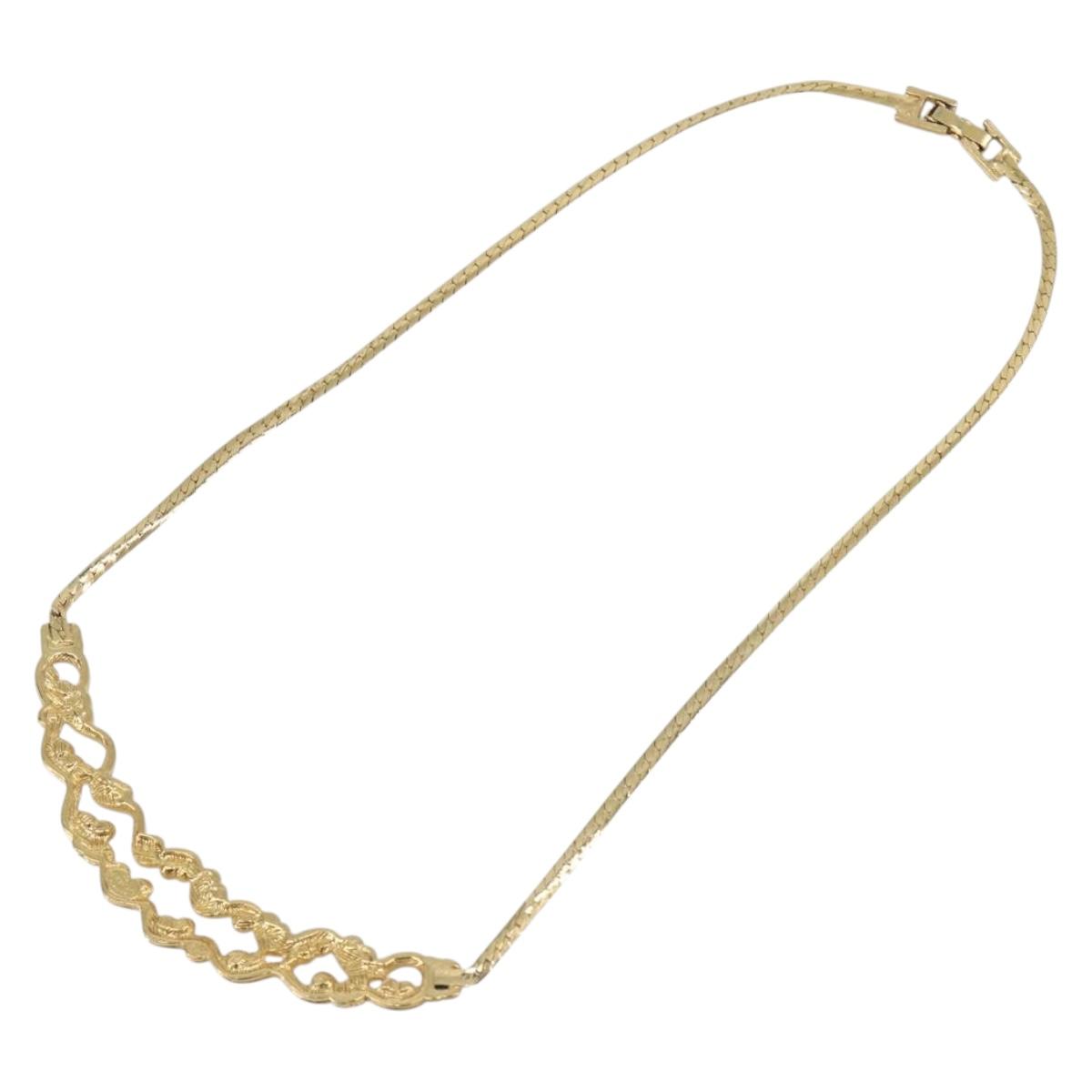 GIVENCHY Necklace metal Gold Auth 201734M