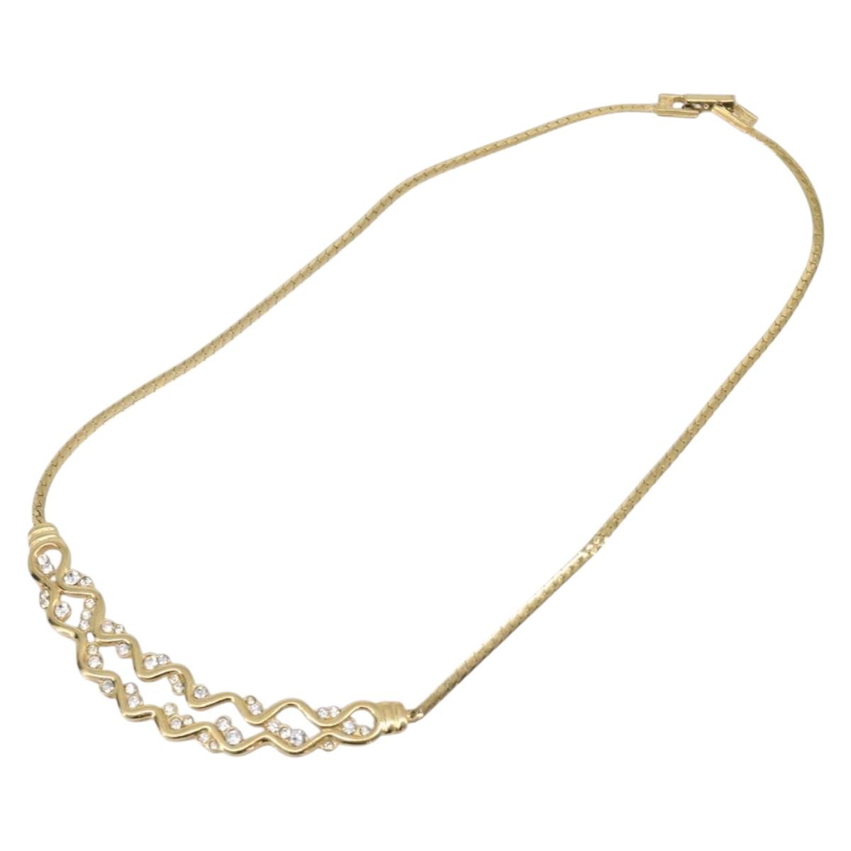 GIVENCHY Necklace metal Gold Auth 201734M