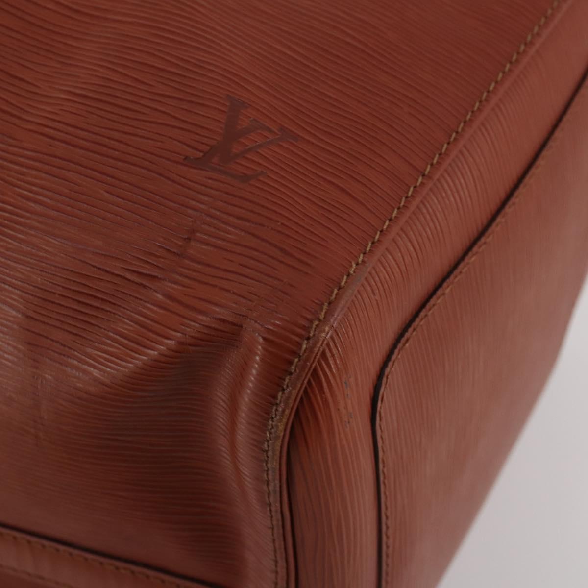 LOUIS VUITTON Epi Keepall 50 Boston Bag Brown M42968 LV Auth 201880